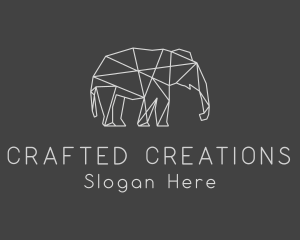 Geometric Elephant Safari logo design