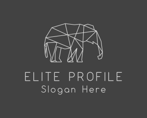 Geometric Elephant Safari logo design