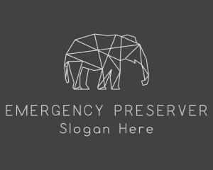 Geometric Elephant Safari logo design