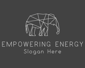 Geometric Elephant Safari logo design