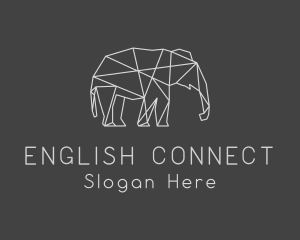 Geometric Elephant Safari logo design