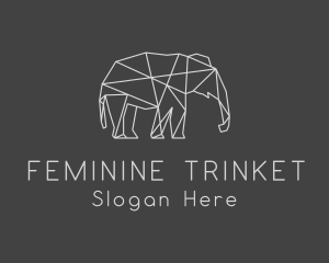 Geometric Elephant Safari logo design