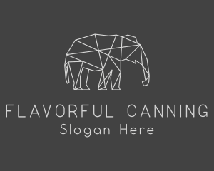 Geometric Elephant Safari logo design