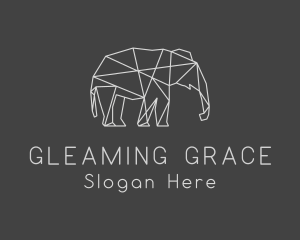 Geometric Elephant Safari logo design