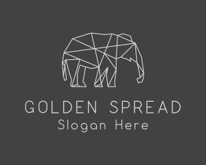 Geometric Elephant Safari logo design