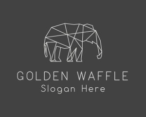 Geometric Elephant Safari logo design