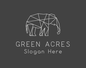 Geometric Elephant Safari logo design