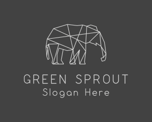 Geometric Elephant Safari logo design