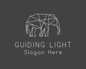 Geometric Elephant Safari logo design