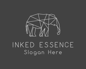 Geometric Elephant Safari logo design