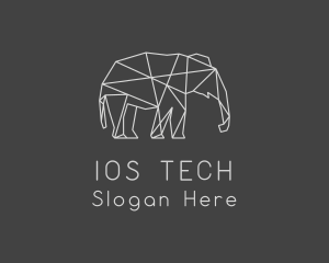 Geometric Elephant Safari logo design