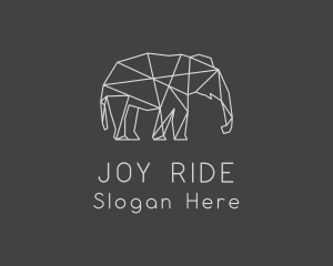 Geometric Elephant Safari logo design