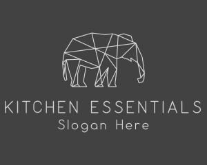 Geometric Elephant Safari logo design