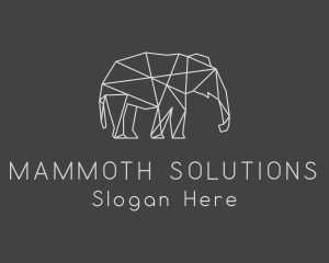 Geometric Elephant Safari logo
