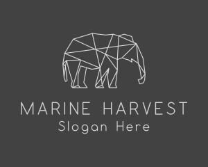 Geometric Elephant Safari logo design