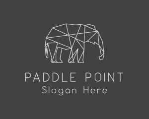 Geometric Elephant Safari logo design