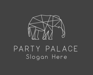 Geometric Elephant Safari logo design