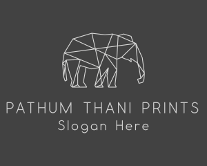 Geometric Elephant Safari logo