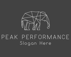 Geometric Elephant Safari logo design