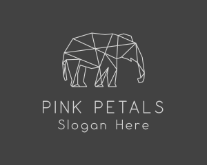 Geometric Elephant Safari logo design