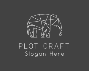 Geometric Elephant Safari logo design