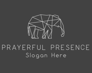 Geometric Elephant Safari logo design