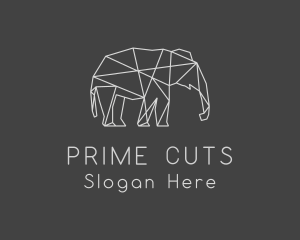 Geometric Elephant Safari logo design