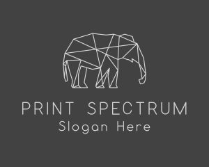 Geometric Elephant Safari logo design