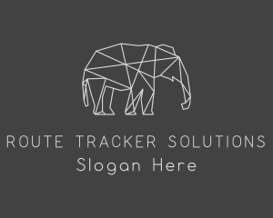 Geometric Elephant Safari logo design