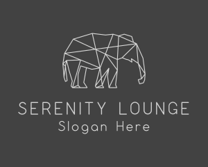 Geometric Elephant Safari logo design