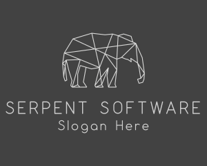 Geometric Elephant Safari logo design