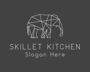 Geometric Elephant Safari logo design