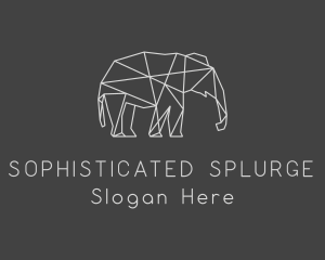 Geometric Elephant Safari logo design