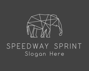 Geometric Elephant Safari logo design