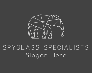 Geometric Elephant Safari logo design