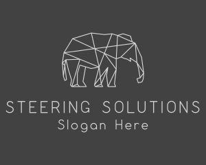 Geometric Elephant Safari logo design