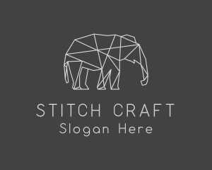 Geometric Elephant Safari logo design