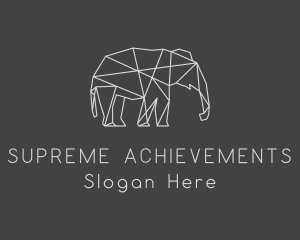 Geometric Elephant Safari logo design