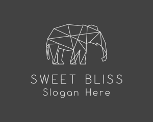 Geometric Elephant Safari logo design