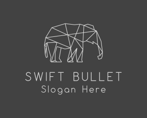 Geometric Elephant Safari logo design