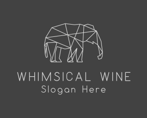 Geometric Elephant Safari logo design