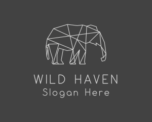 Geometric Elephant Safari logo