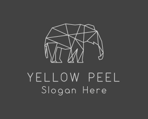 Geometric Elephant Safari logo design