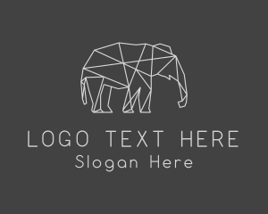 Wilderness - Geometric Elephant Safari logo design