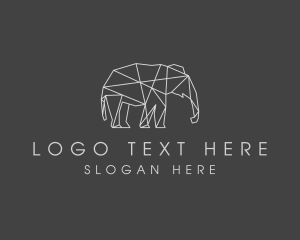 Geometric Elephant Safari logo