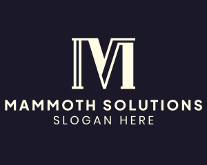 Legal Law Firm Letter M logo design