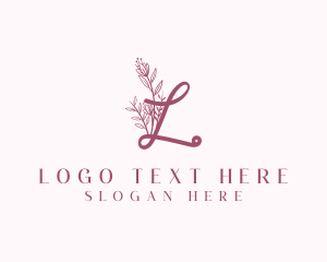 Floral Styling Letter L logo