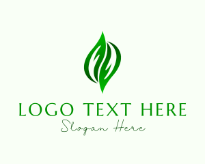 Hands Organic Leaves logo