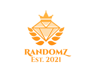 Expensive Golden Diamond Crown  logo