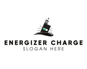 Electric Vape Charging Battery logo design